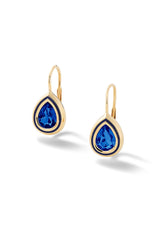 Madison Pear Bezel Drop Earrings - In Stock