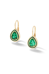 Madison Pear Bezel Drop Earrings