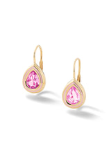 Madison Pear Bezel Drop Earrings - In Stock