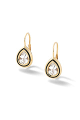 Madison Pear Bezel Drop Earrings - In Stock