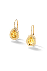 Madison Pear Bezel Drop Earrings - In Stock