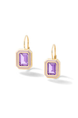 Madison Rectangle Bezel Drop Earrings - In Stock