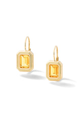 Madison Rectangle Bezel Drop Earrings - In Stock
