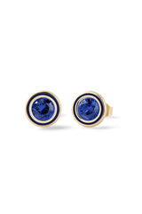 Madison Round Bezel Stud Earrings - In Stock
