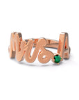 A / Rose Gold / Emerald