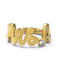 A / Yellow Gold / White Diamond