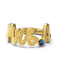 A / Yellow Gold / Sapphire