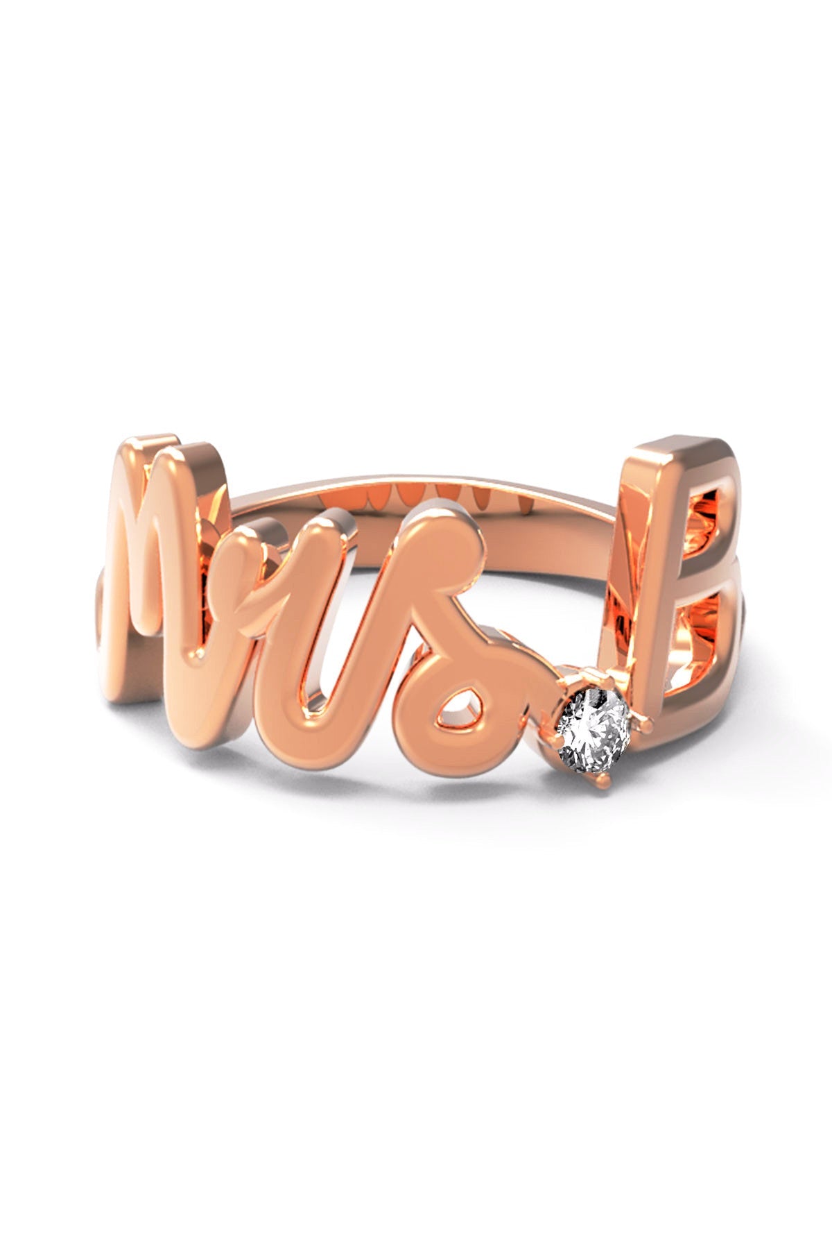 B / Rose Gold / White Diamond