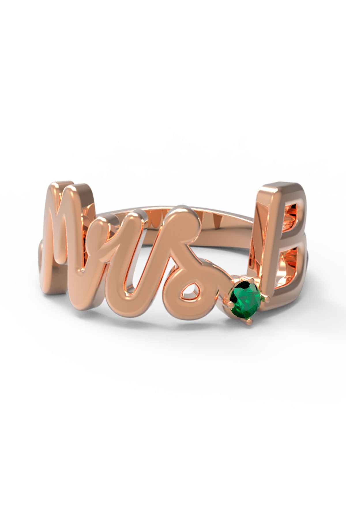 B / Rose Gold / Emerald