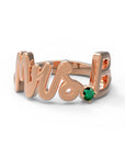 B / Rose Gold / Emerald
