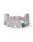 B / White Gold / Emerald