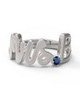 B / White Gold / Sapphire