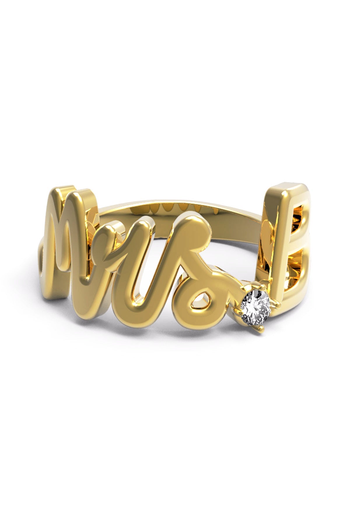 B / Yellow Gold / White Diamond