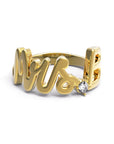 B / Yellow Gold / White Diamond