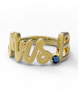 B / Yellow Gold / Sapphire