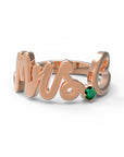 C / Rose Gold / Emerald