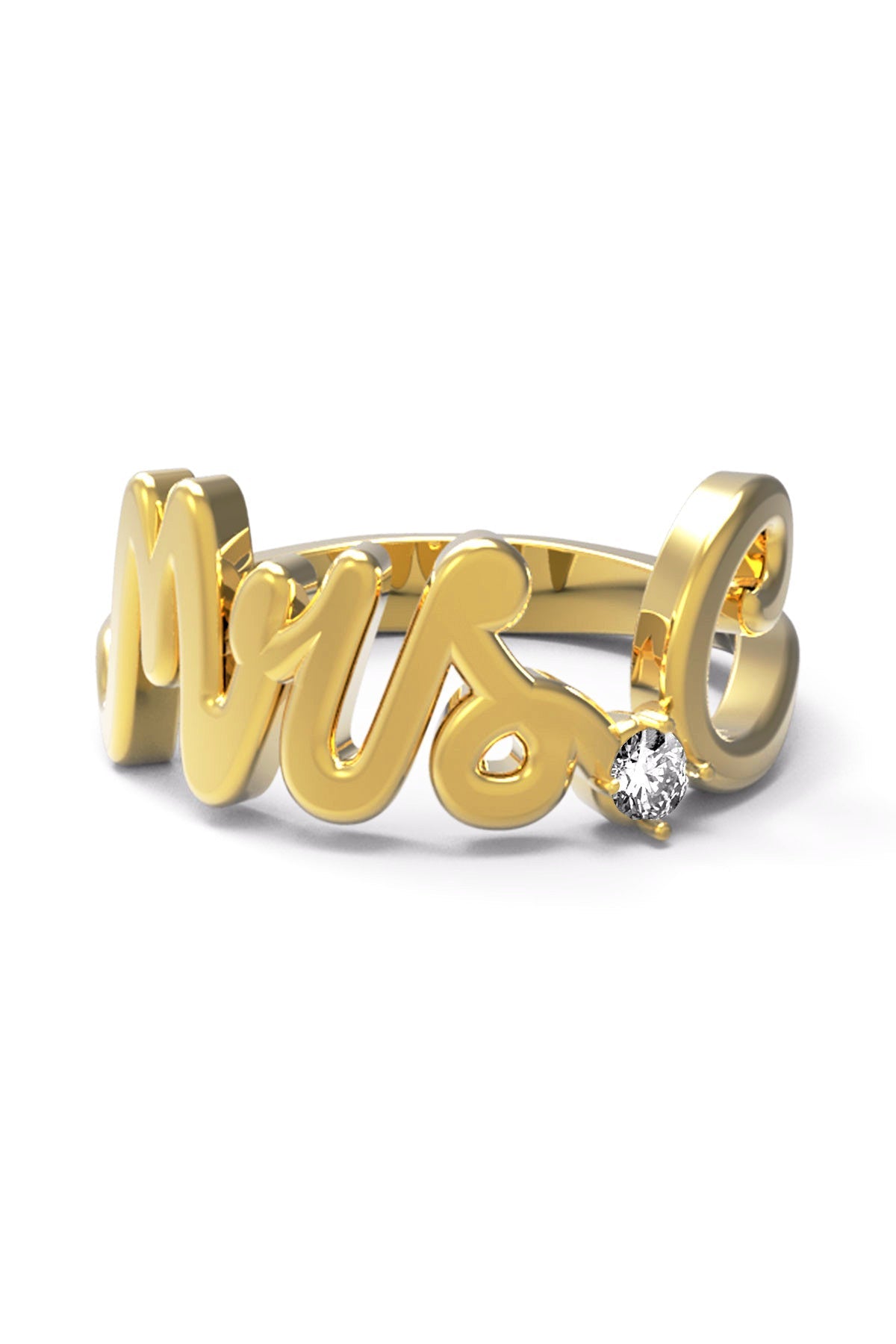 C / Yellow Gold / White Diamond