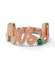D / Rose Gold / Emerald