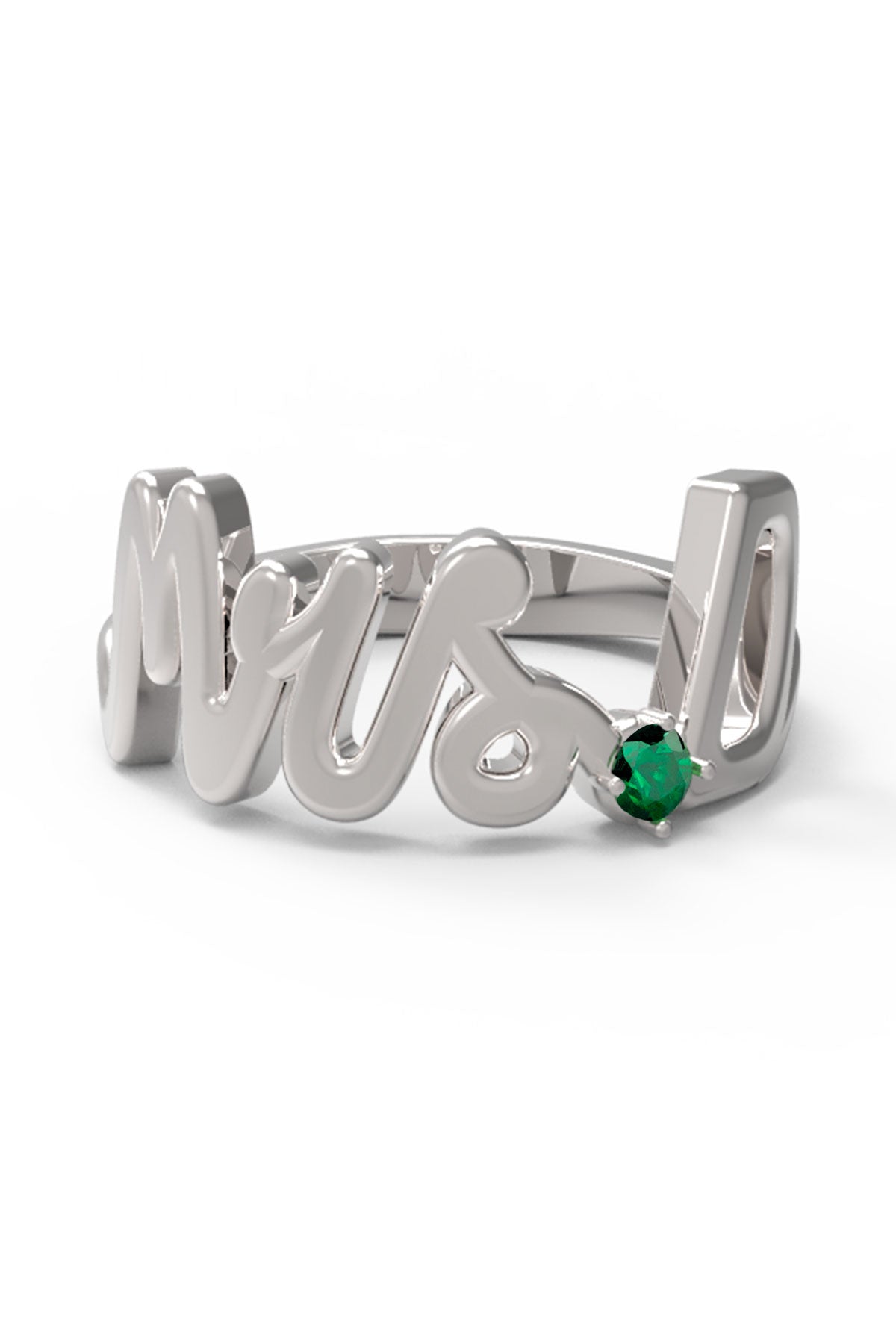 D / White Gold / Emerald