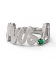 D / White Gold / Emerald