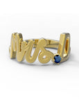 D / Yellow Gold / Sapphire
