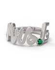 E / White Gold / Emerald