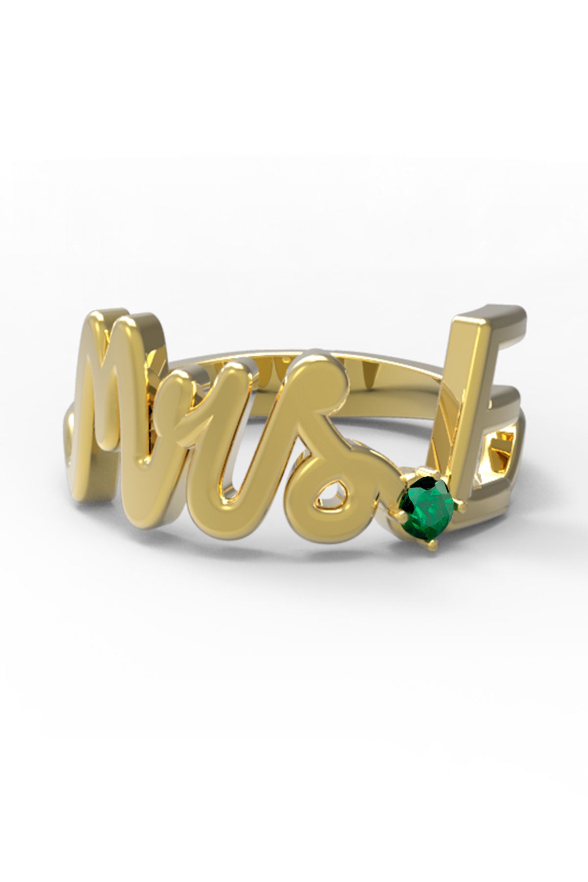 E / Yellow Gold / Emerald