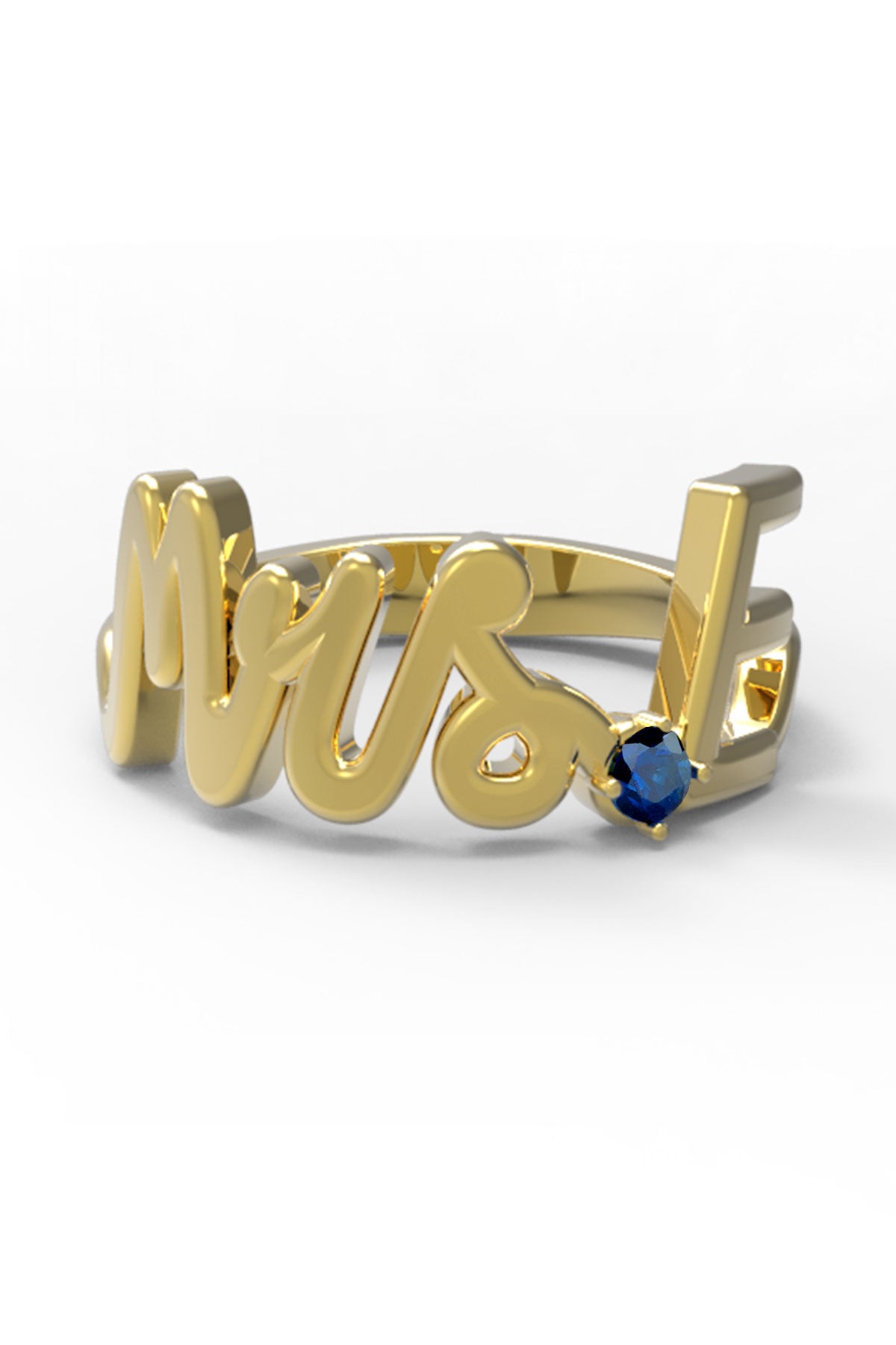 E / Yellow Gold / Sapphire
