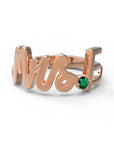 F / Rose Gold / Emerald