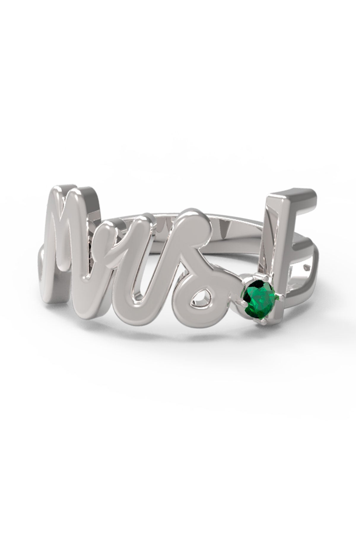 F / White Gold / Emerald