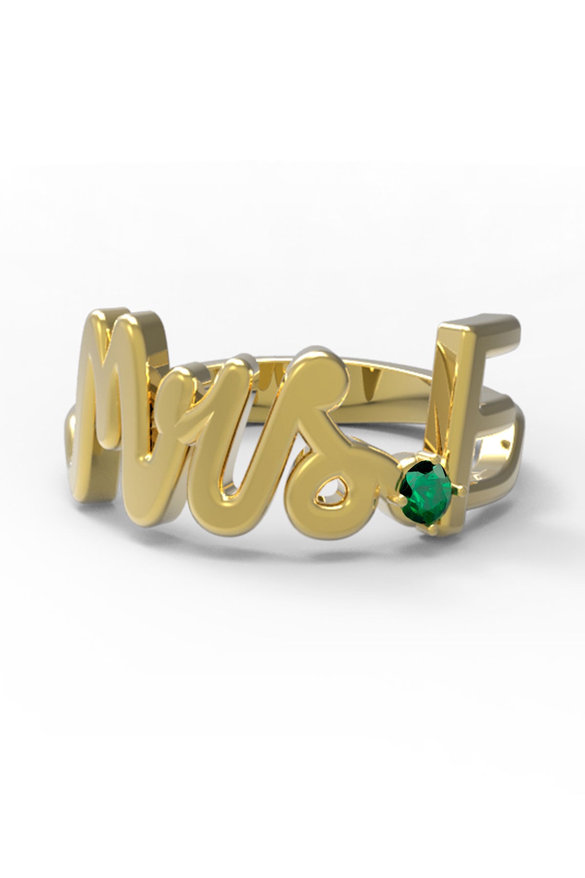 F / Yellow Gold / Emerald