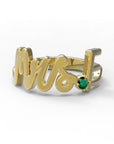 F / Yellow Gold / Emerald
