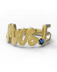 F / Yellow Gold / Sapphire