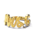 G / Yellow Gold / White Diamond