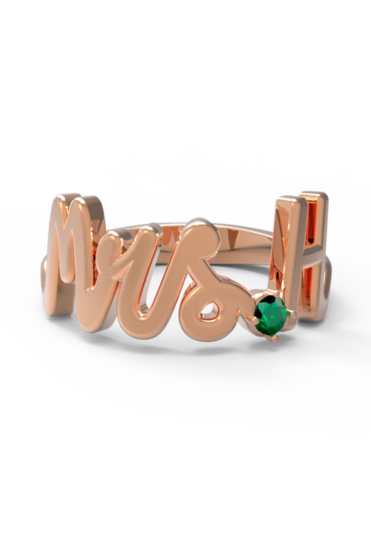 H / Rose Gold / Emerald