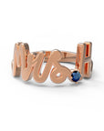 H / Rose Gold / Sapphire