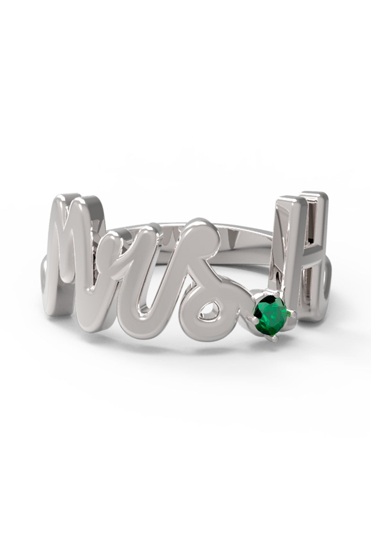 H / White Gold / Emerald