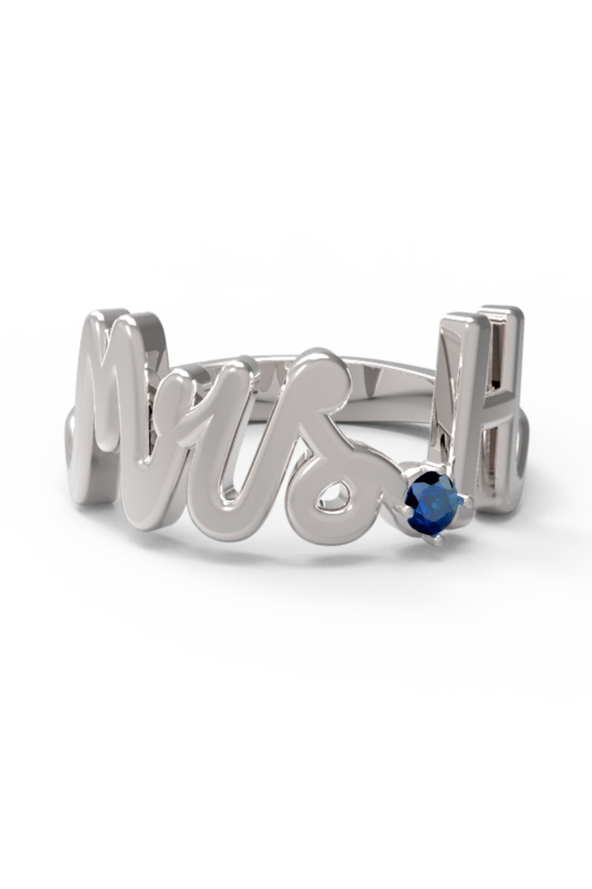 H / White Gold / Sapphire