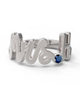 H / White Gold / Sapphire