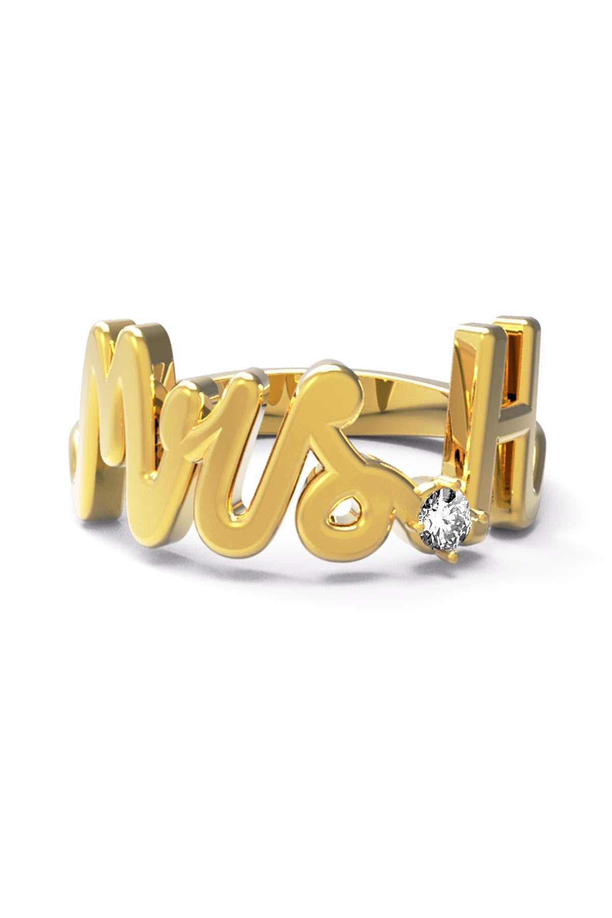 H / Yellow Gold / White Diamond