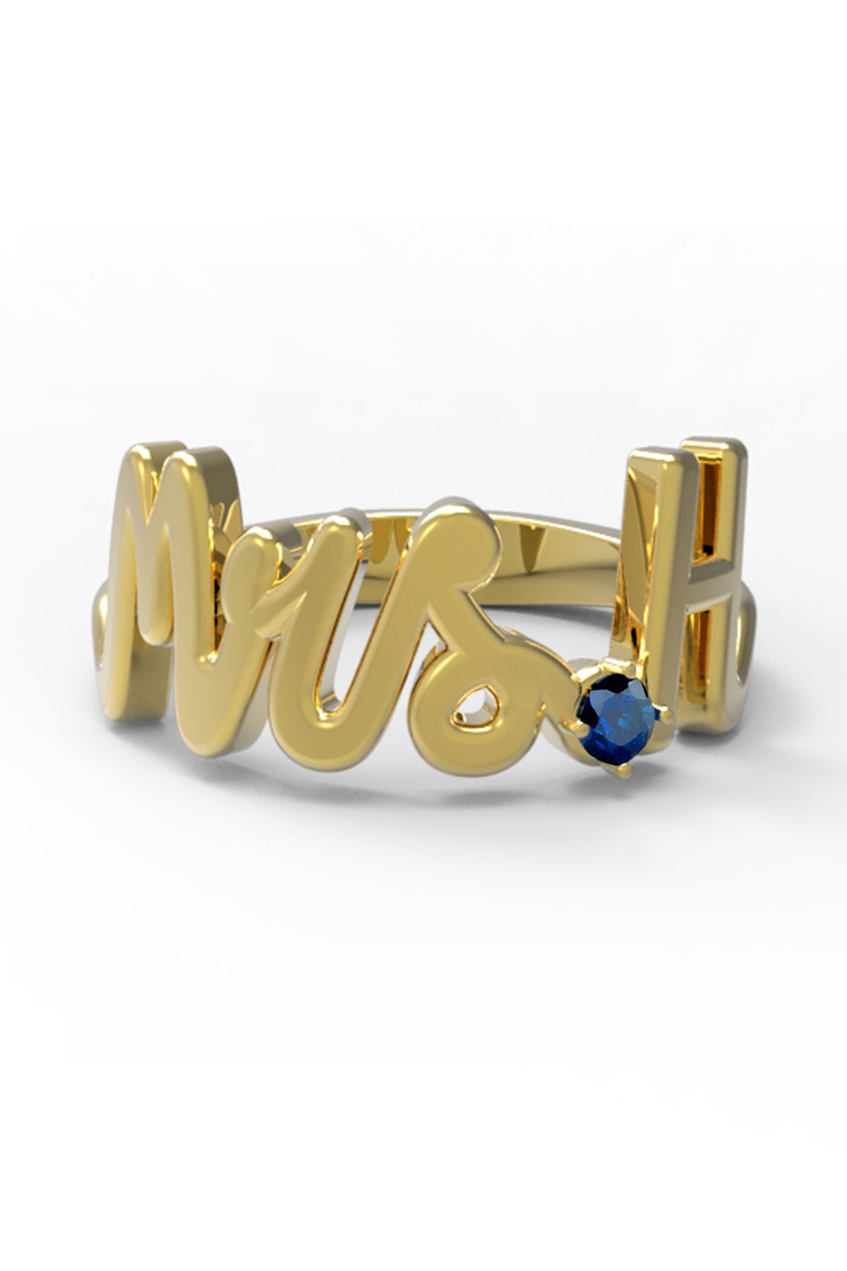 H / Yellow Gold / Sapphire