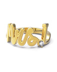 I / Yellow Gold / White Diamond