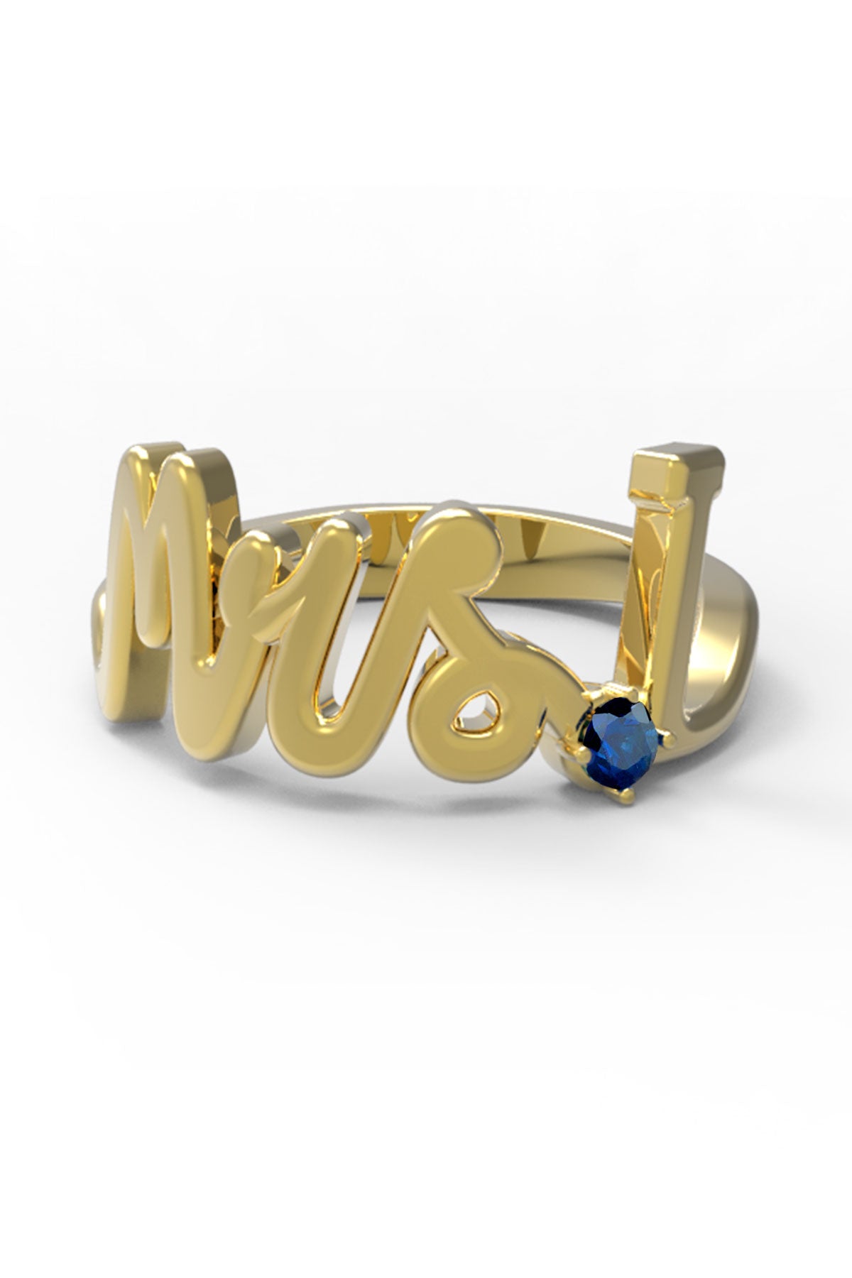 I / Yellow Gold / Sapphire