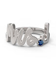 J / White Gold / Sapphire