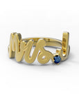 J / Yellow Gold / Sapphire