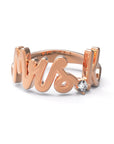 K / Rose Gold / White Diamond