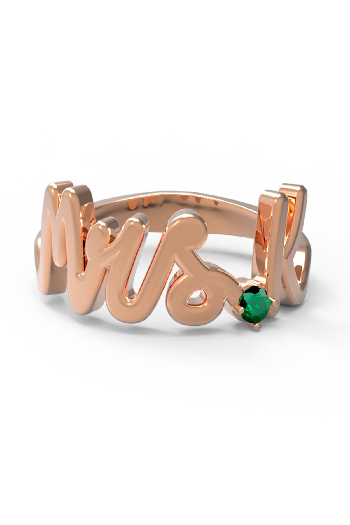 K / Rose Gold / Emerald