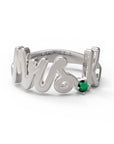 K / White Gold / Emerald