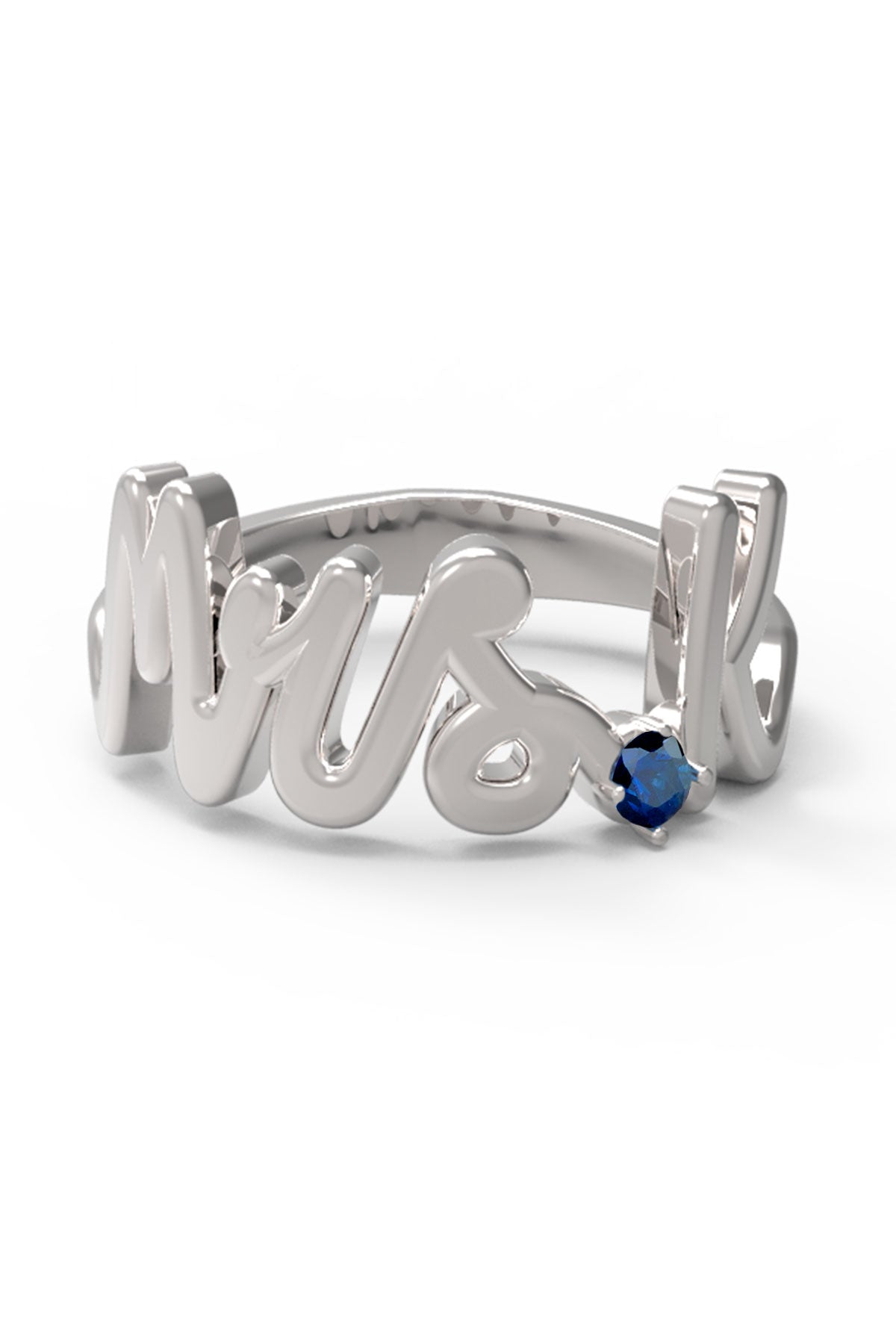 K / White Gold / Sapphire