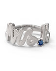 K / White Gold / Sapphire